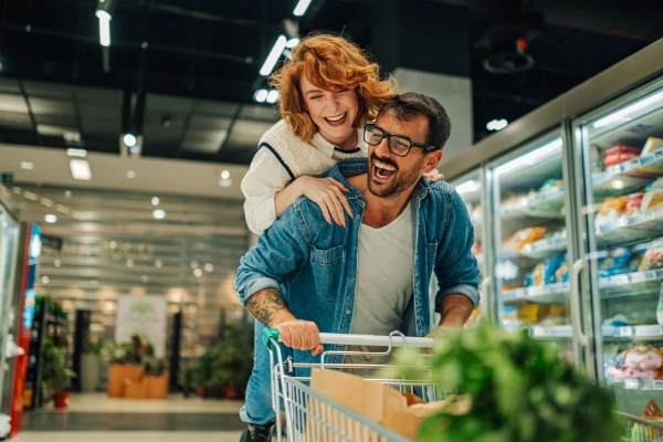 Thierry And Terri At The Grocery Store Having A Jolly Good Time 600X400